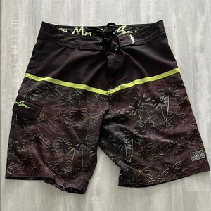 Maui and Sons Men's Brown Swim Shorts